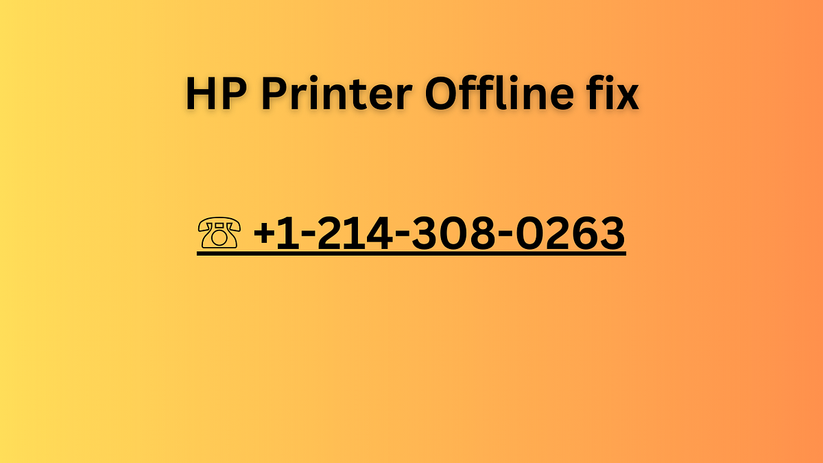 📱+12143080263📱How do I turn my HP printer from offline to online