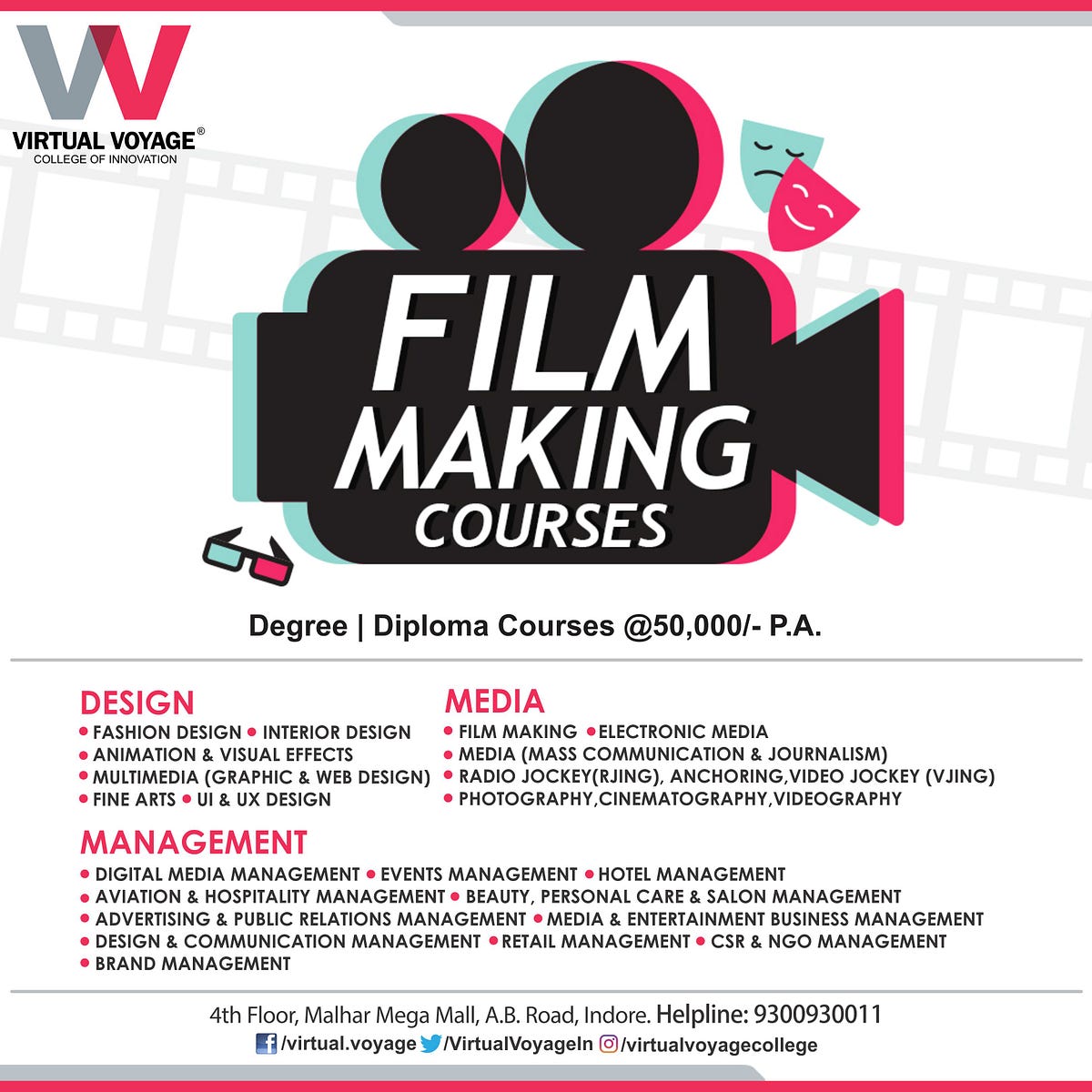 UG / PG / Diploma Courses in Film Making from Virtual Voyage College in UG / PG / Diploma Courses in Film Making from Virtual Voyage College in