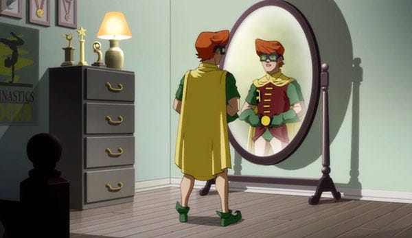 Carrie Kelley as Robin. “It's you and me against the world… | by Caroline  S. | Medium