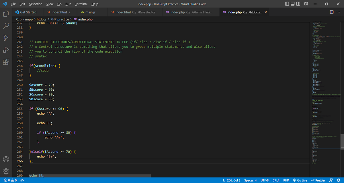 Day 4 control structures conditional statements in php by