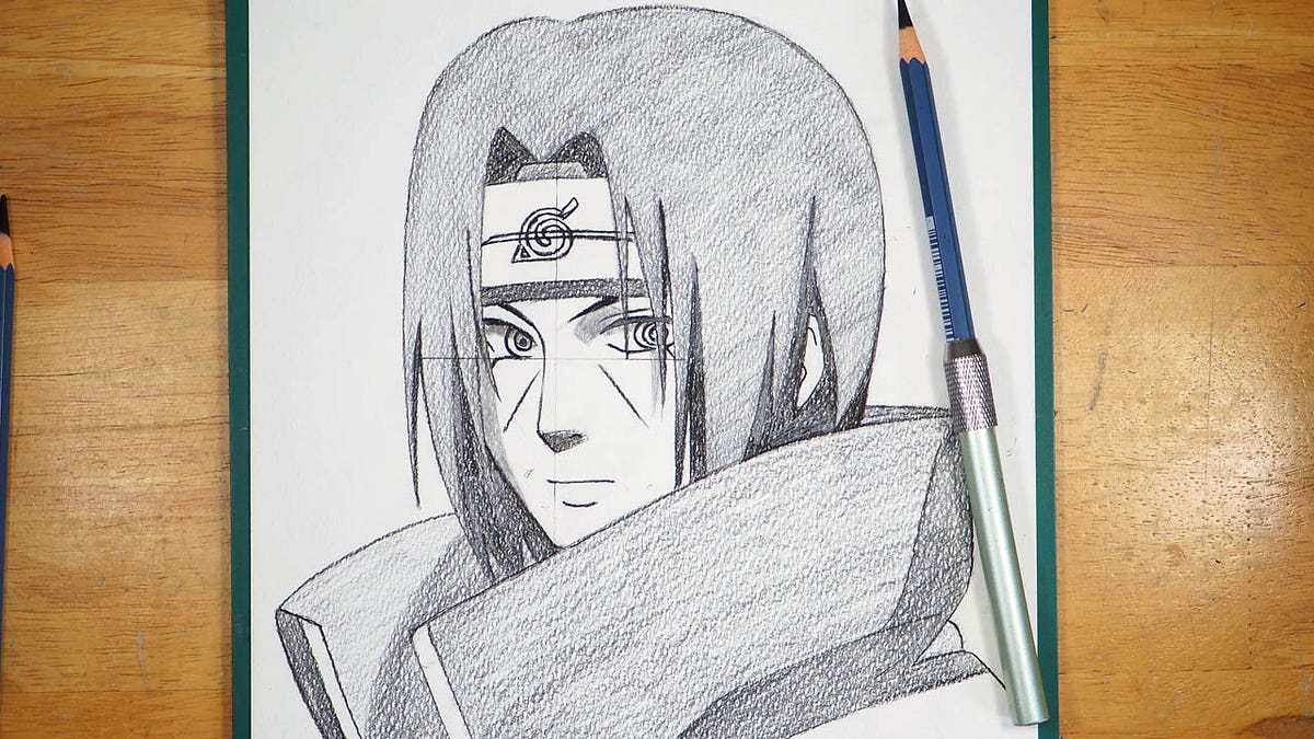How To Draw Itachi Uchiha — [Naruto] Step by Step Anime Drawing Medium