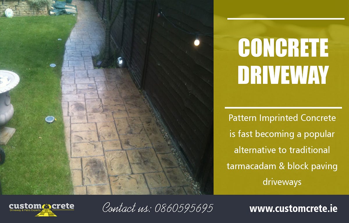 Concrete Driveway Call us 0860595695 customcrete.ie by Custom