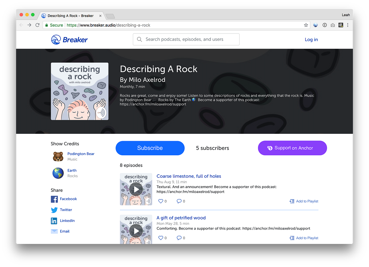 Give back to podcasts with Listener Support from Anchor by Breaker