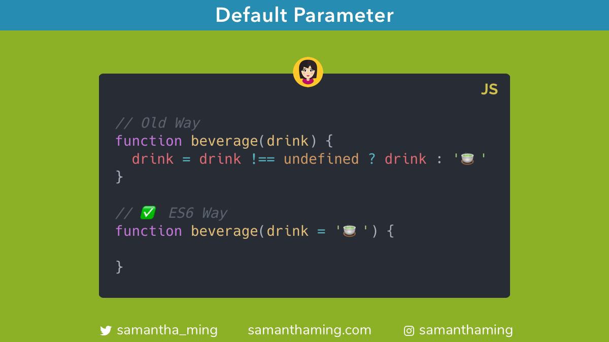 Setting Default Parameters. Super simple to set Default Parameters ...