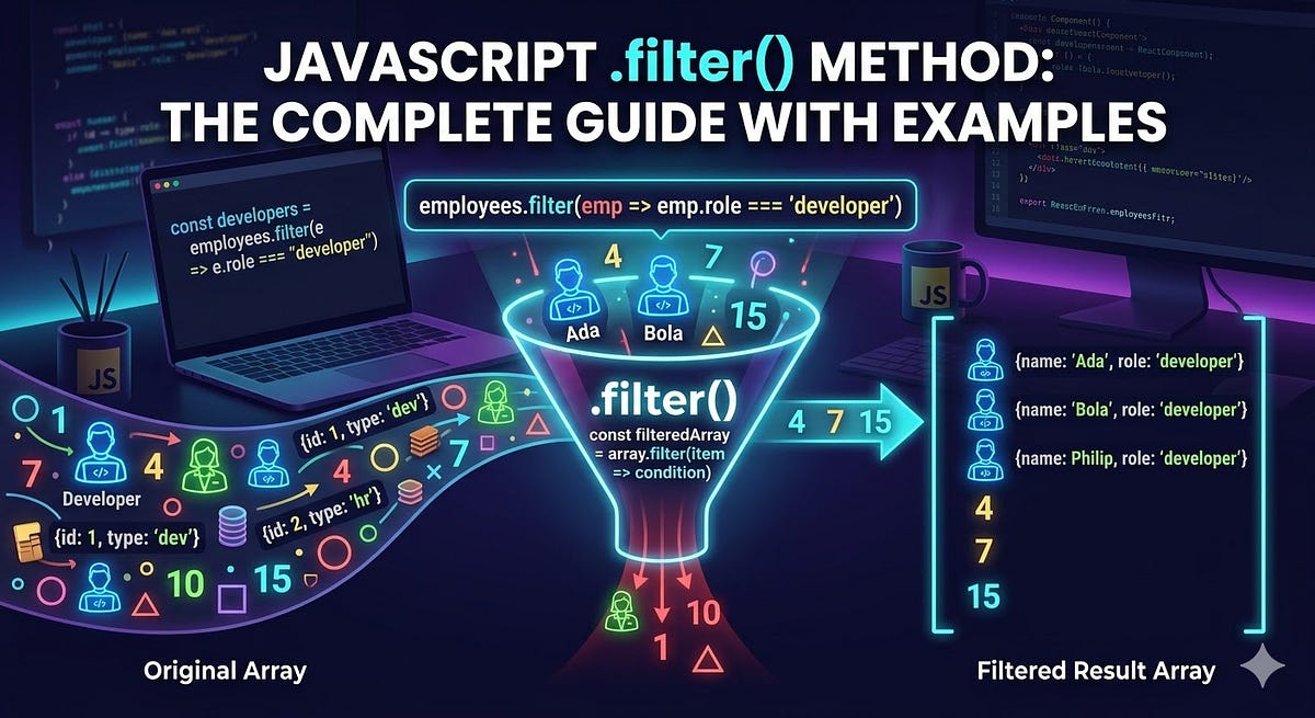 JavaScript .filter() Method: The Complete Guide with Examples | by ...