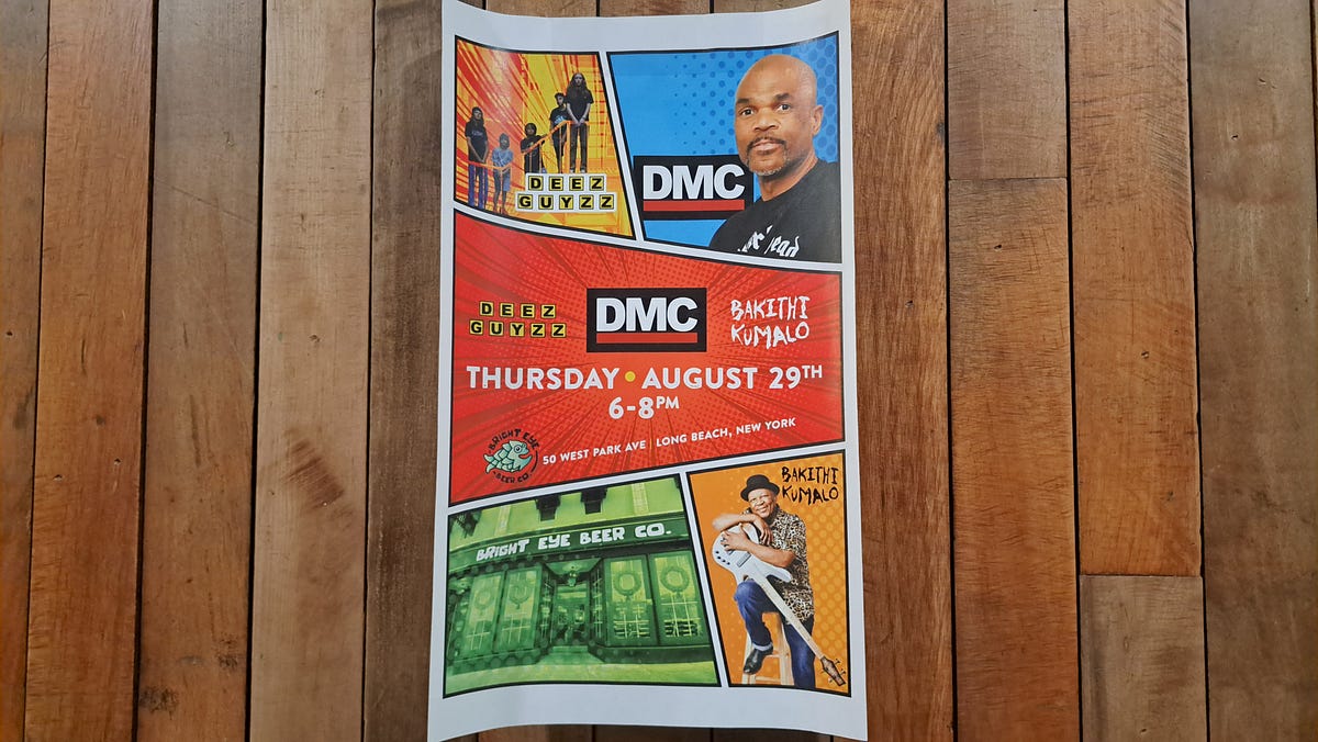 Darryl “DMC” McDaniels + Deez Guyzz + Bakithi Kumalo at Bright Eye Beer ...