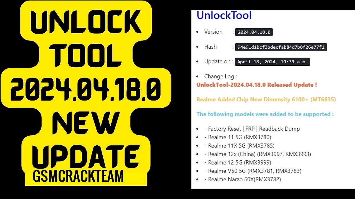 Unlock Tool 2024.04.18.0 Released [Latest Version] | by GSM Crack Team