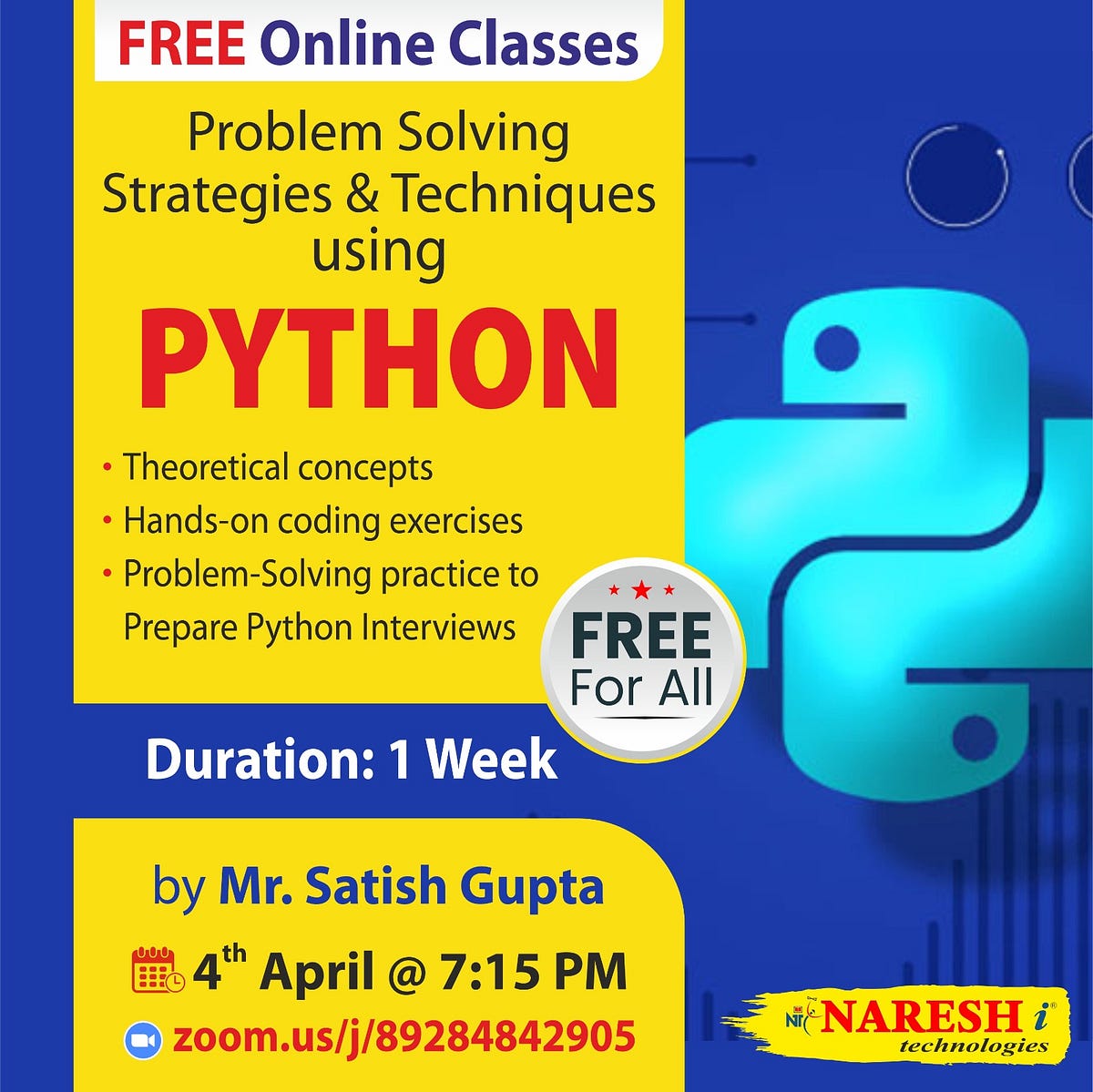 Free Workshop on Problem Solving Strategies and Techniques using Python ... image.