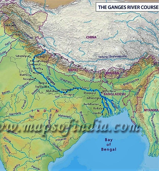 ganges river map