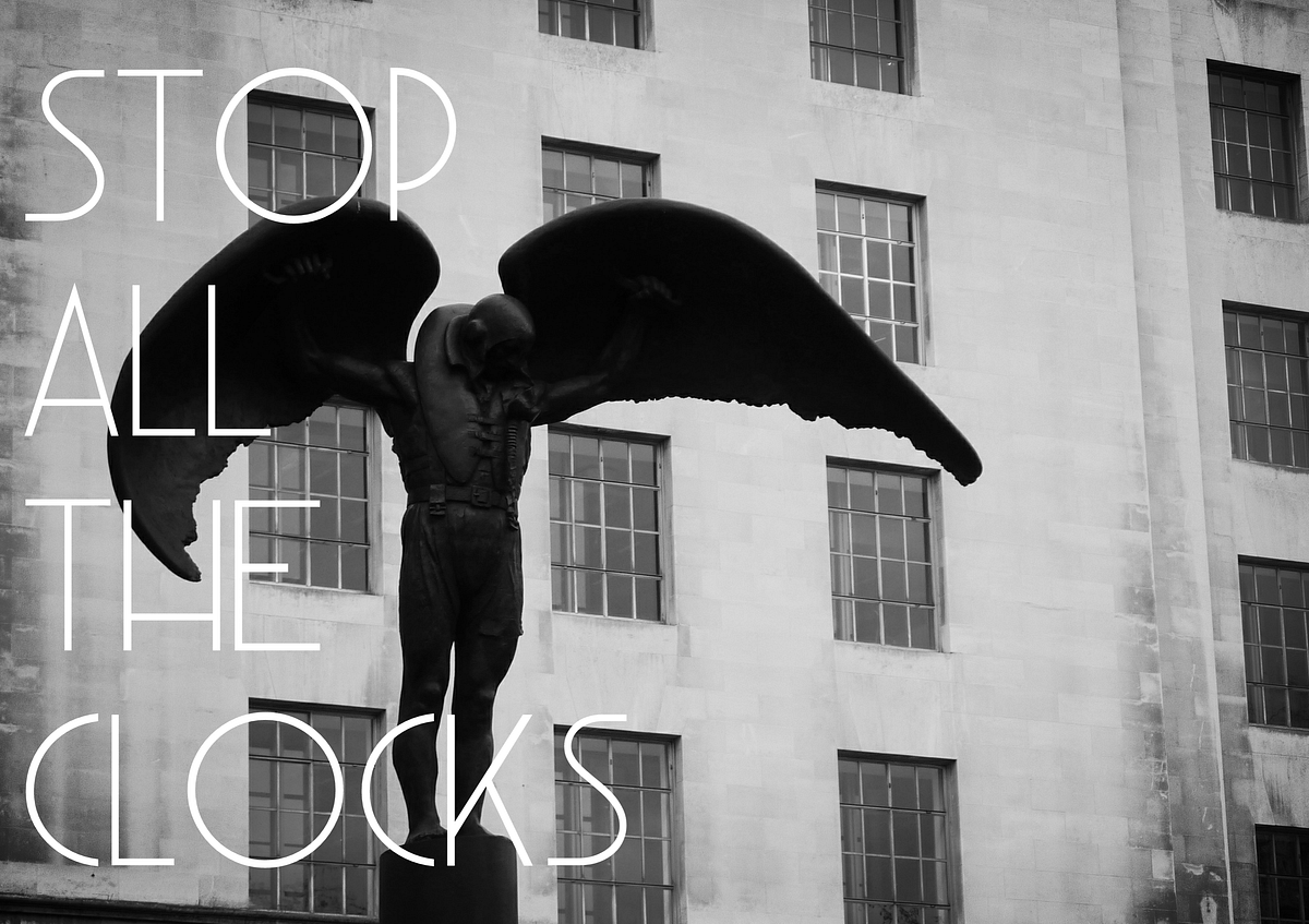 Stop all the clocks. W. H. Auden — 1936 by fiach Medium