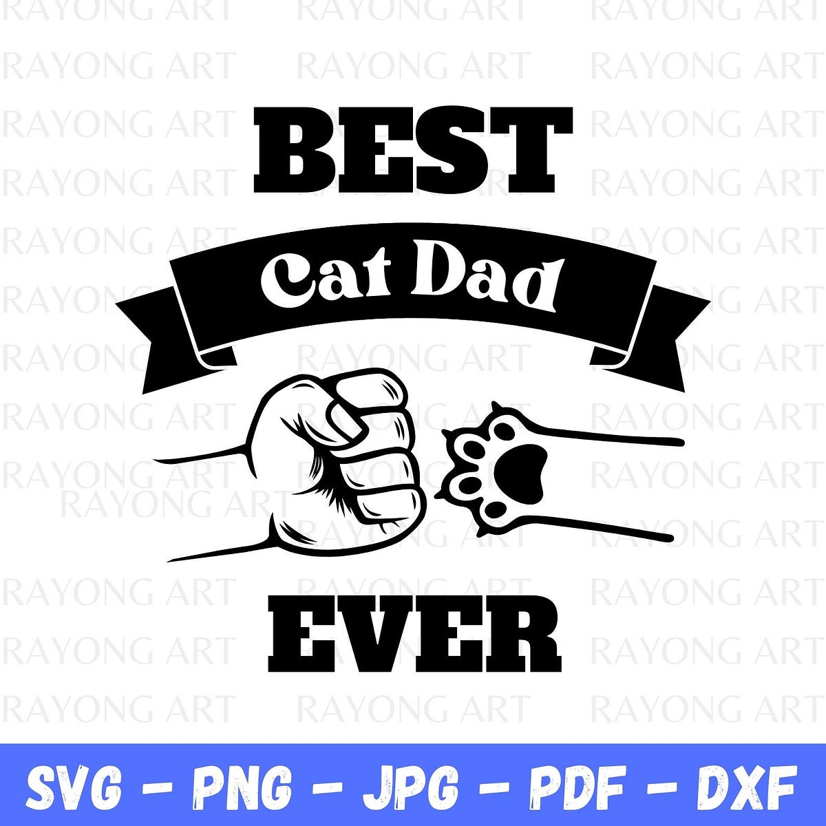 Best Cat Dad Ever SVG — Cat Dad SVG, Cat Lover Svg, T-Shirt Design SVG