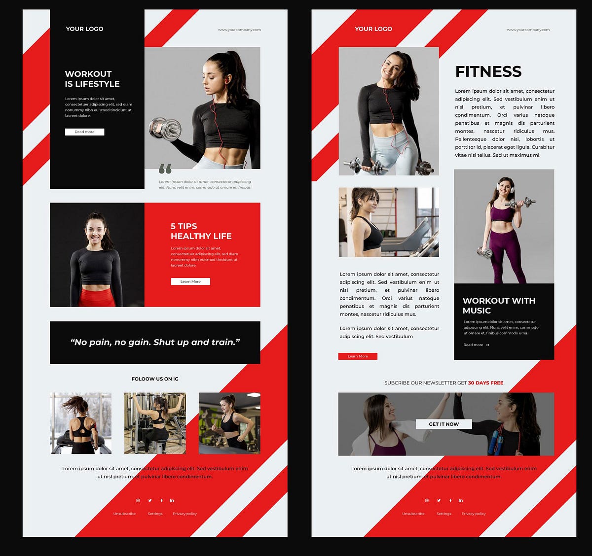 Responsive Design Newsletter For Marketing Emails By Saiqa Yaqoob 