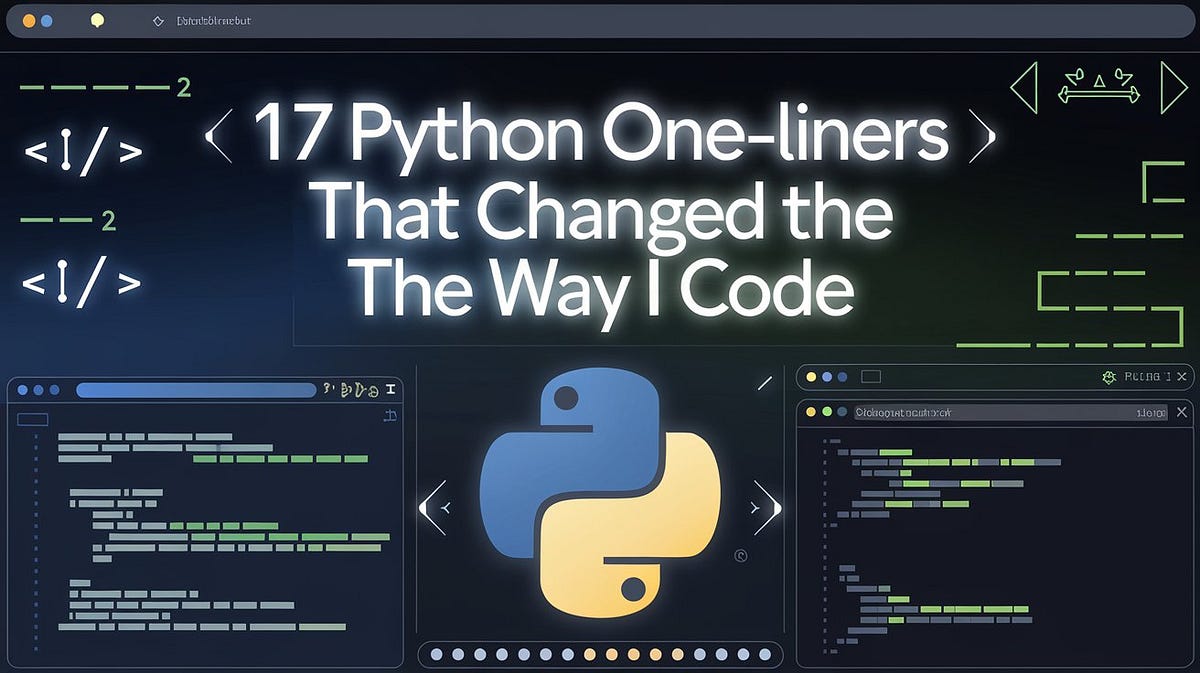 17 Python One-Liners That Changed the Way I Code | Python in Plain English