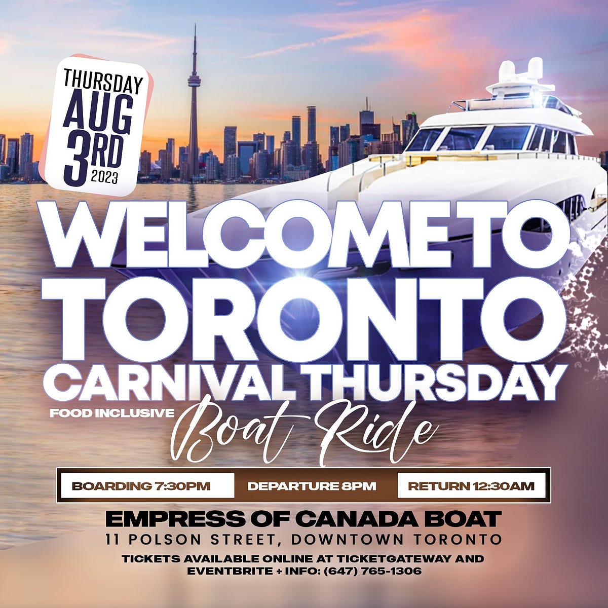 To Toronto Carnival Thursday Ticketgateway Medium