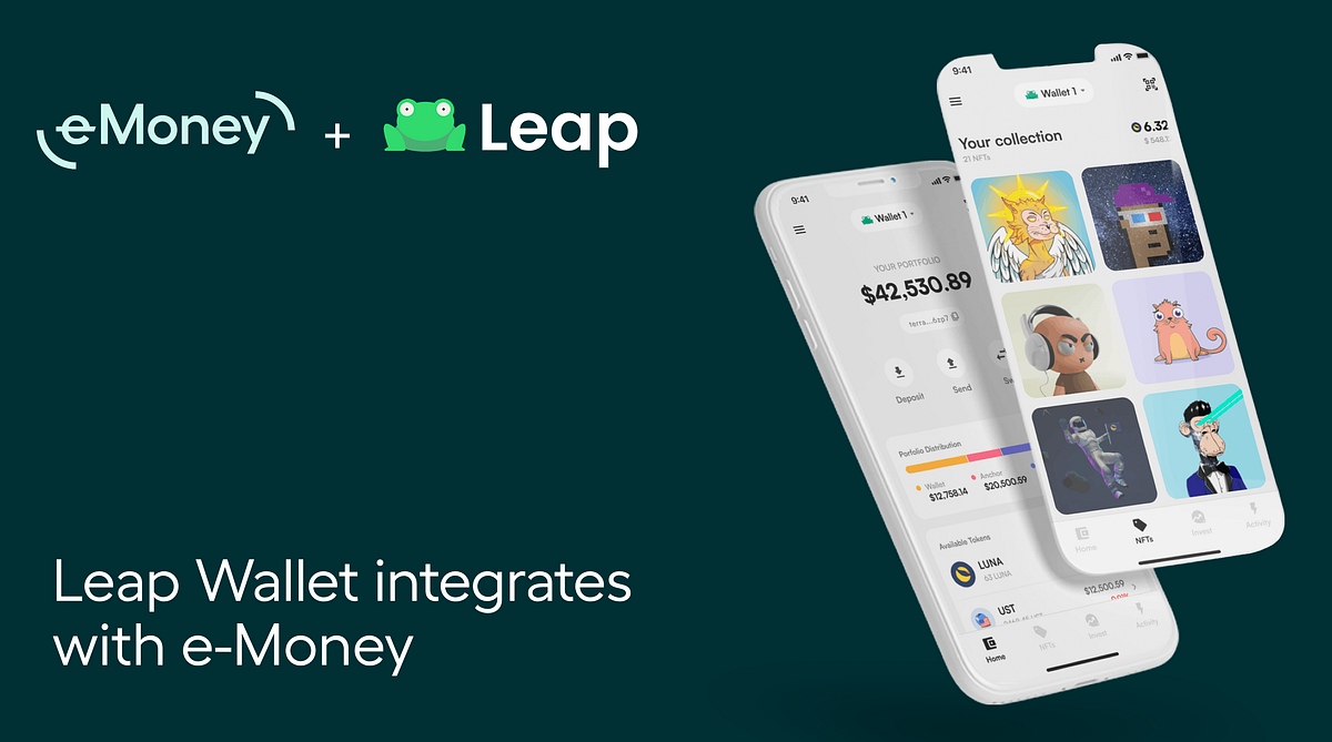 Leap, the noncustodial Super Wallet for Cosmos integrates with eMoney