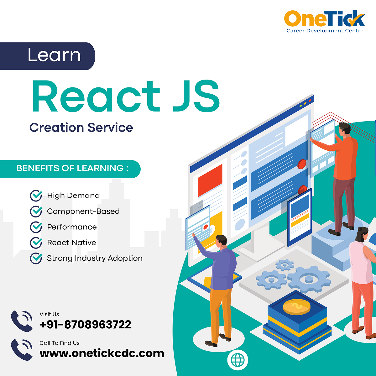 Best React JS Course in Faridabad | OneTick CDC - Onetick CDC - Medium