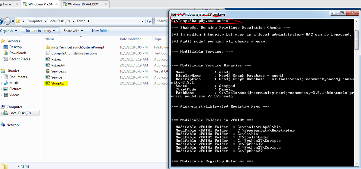 Quick intro to building and running SharpUp (alternative to PowerUp.ps1 ...