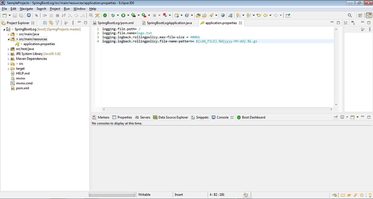 Useful Logging properties for Spring Boot application by Manmath