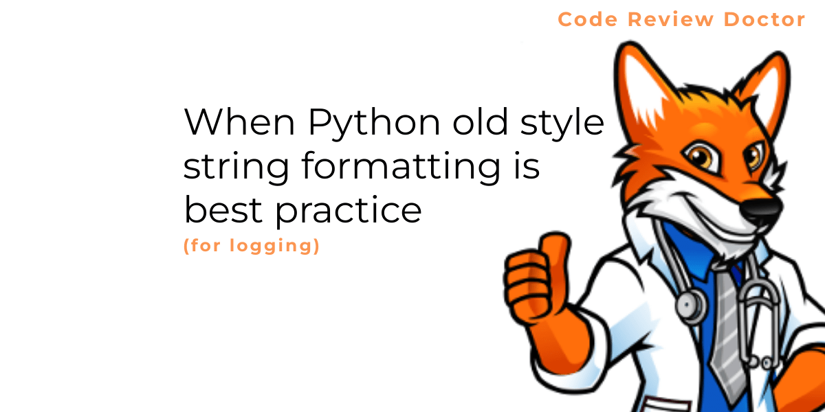 When Python old style string formatting is best practice | by Code ...