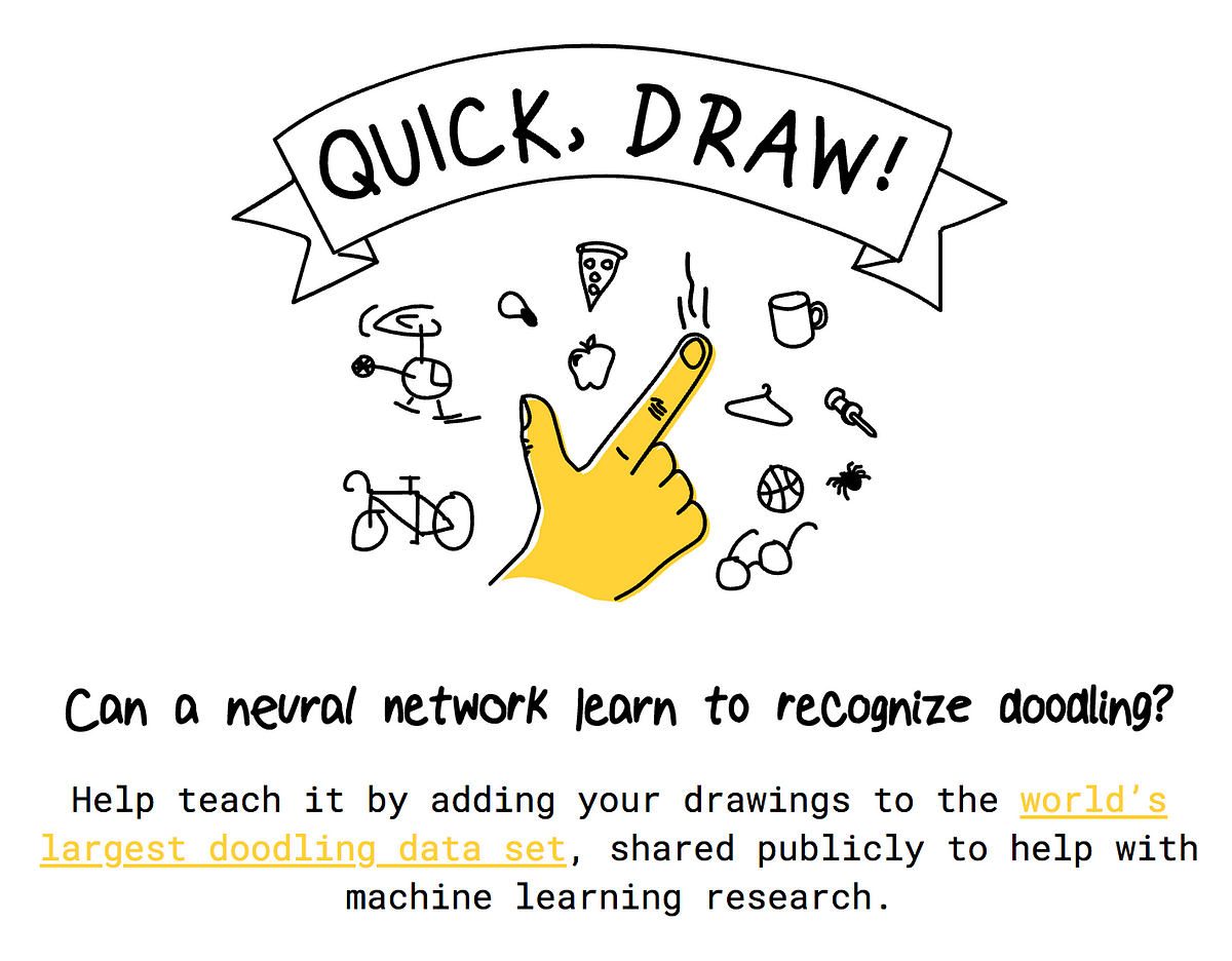 Quick Draw: the world's largest doodle dataset, by Yufeng G