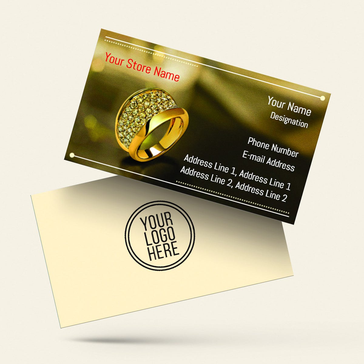 “Sparkling Impressions: Creative Jewellery Visiting Card Designs”  by 