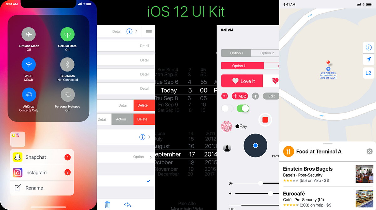 iOS 12 UI Kit for Prototyping iPhone & iPad Apps in Keynote