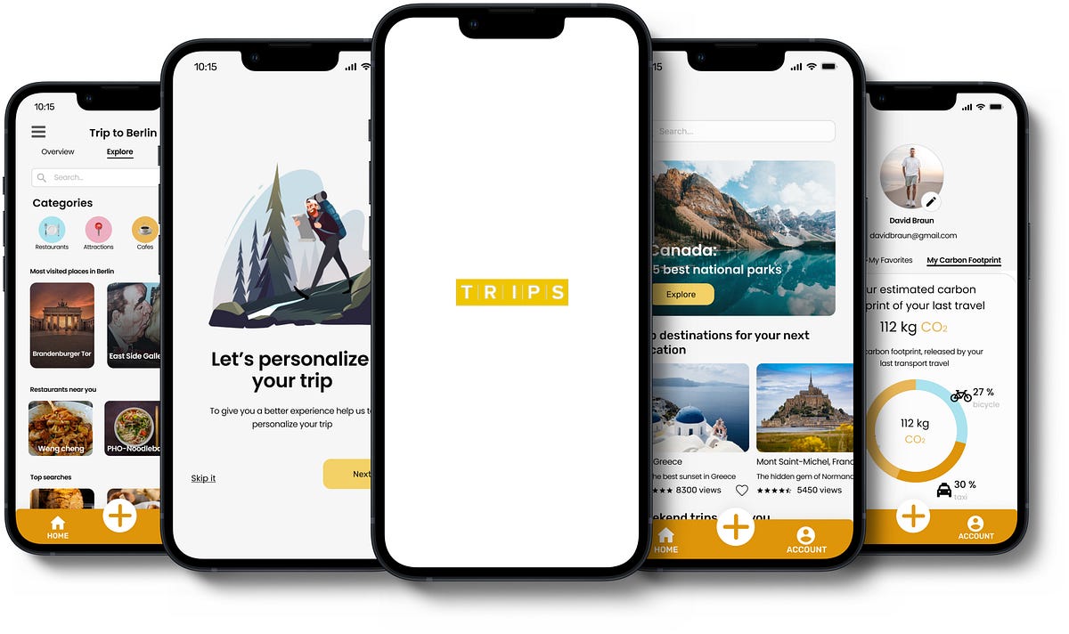 Personalized Travelling Experience — TRIPS —Case Study — UX/UI Design ...