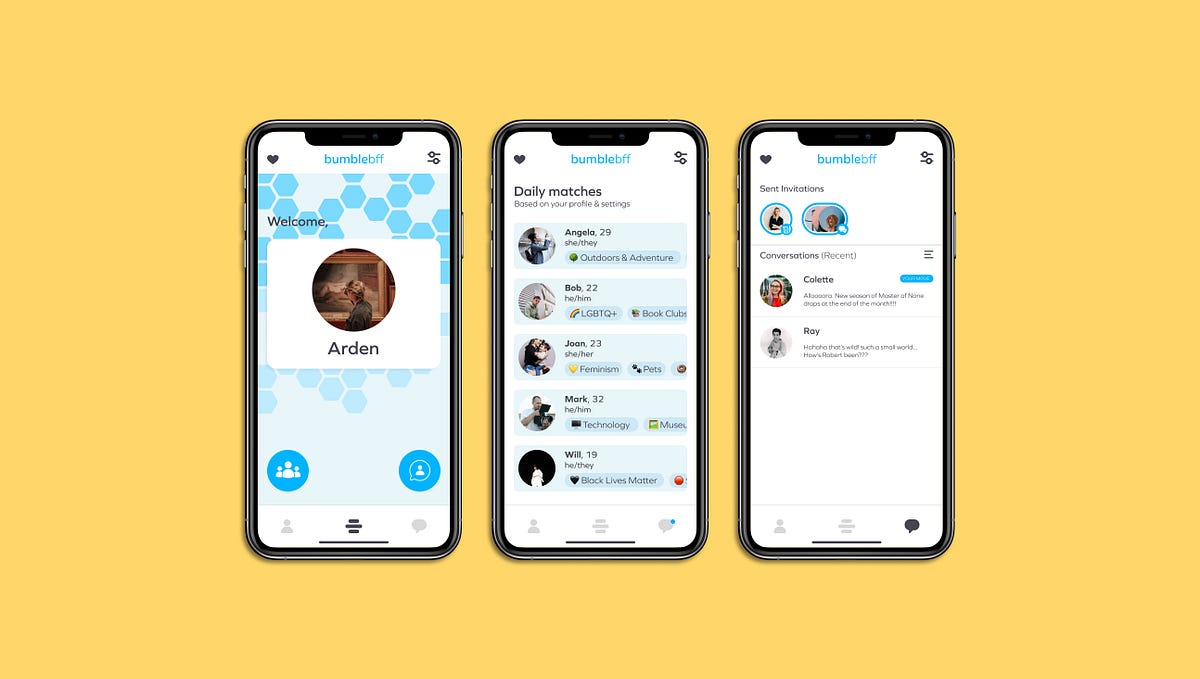Bumble-ing Through Friendship — Redesigning Bumble BFF | by Nick ...
