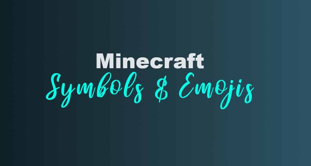 Best Symbols for Minecraft Chat Medium