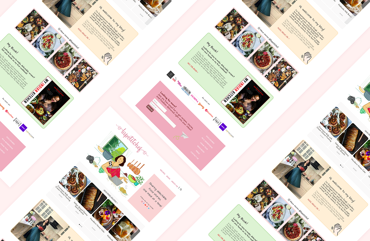 UX/UI case study: Website landing page for a food blogger | by Prachi ...
