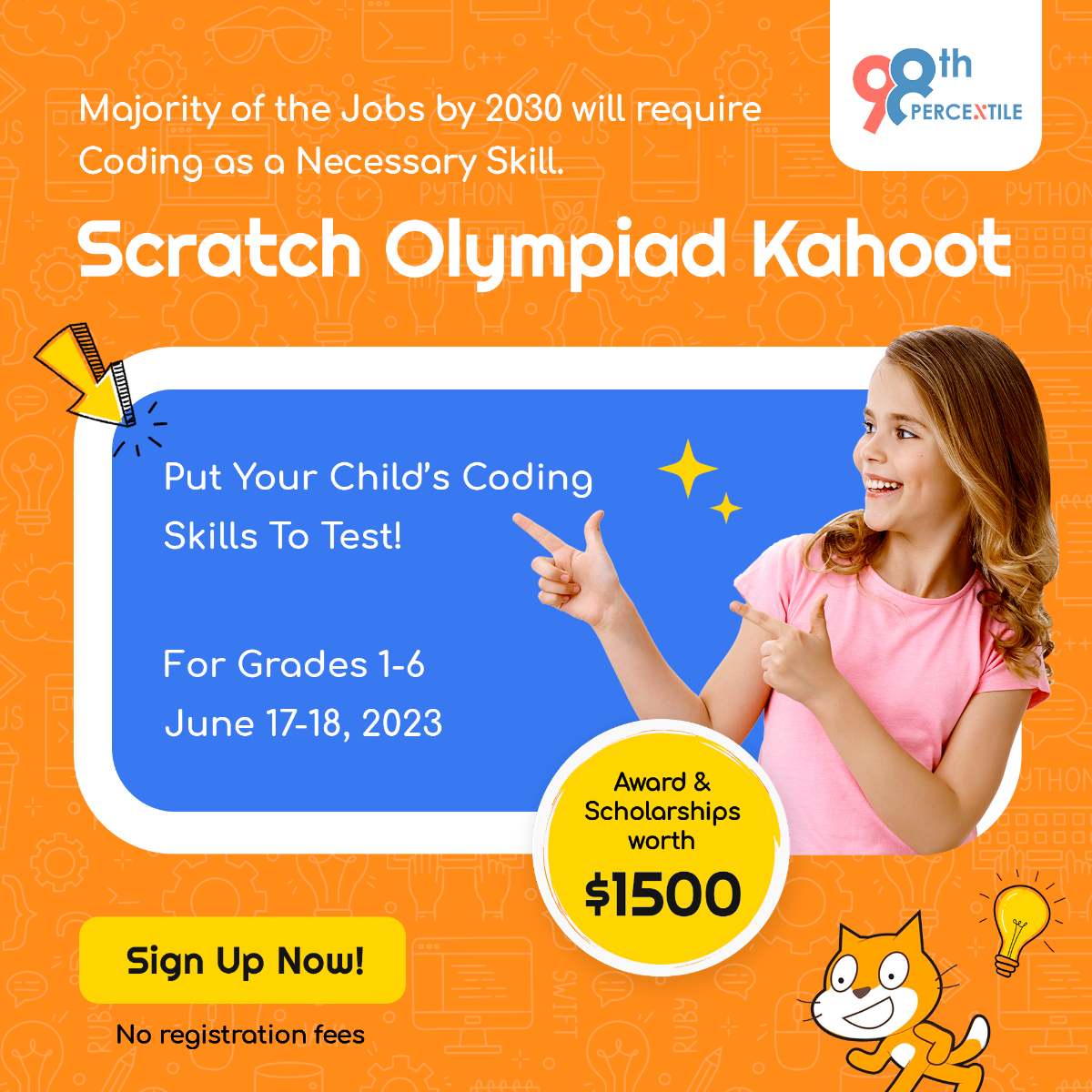 Scratch Coding Olympiad Kahoot Apply & Win 1500 Worth Awards 98th