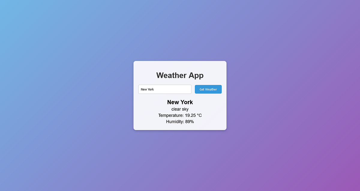 Creating a Stunning Weather App with JavaScript | Medium