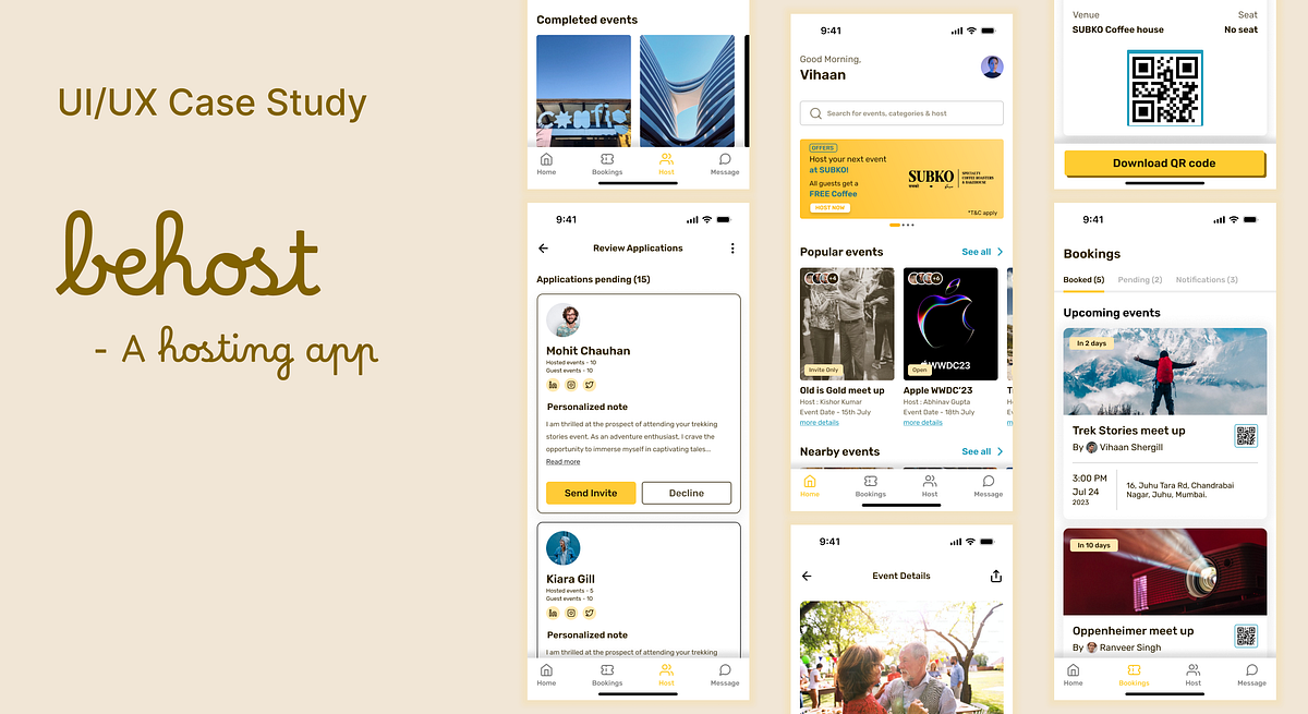 Case Study : Behost — A hosting app | by Navjeet Kohli | Medium