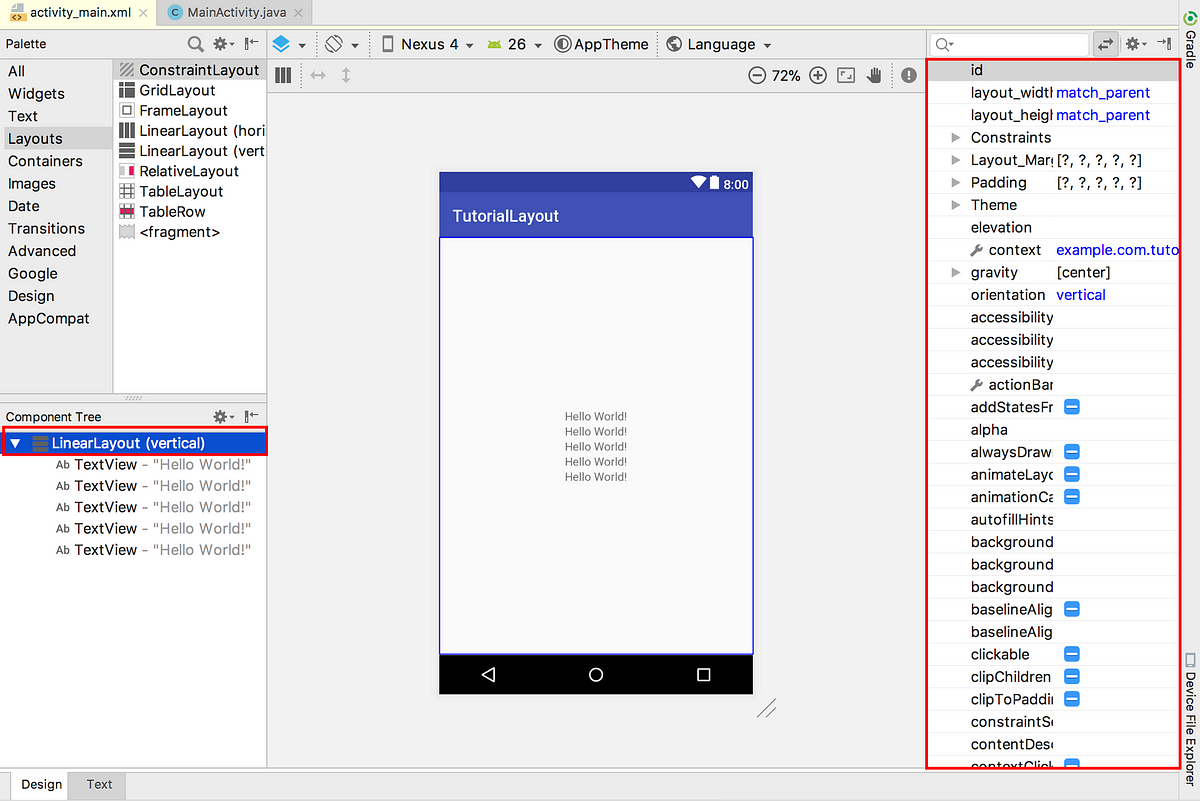 Tutorial Android Linear Layout Di Android Studio | By Axellageraldinc ...