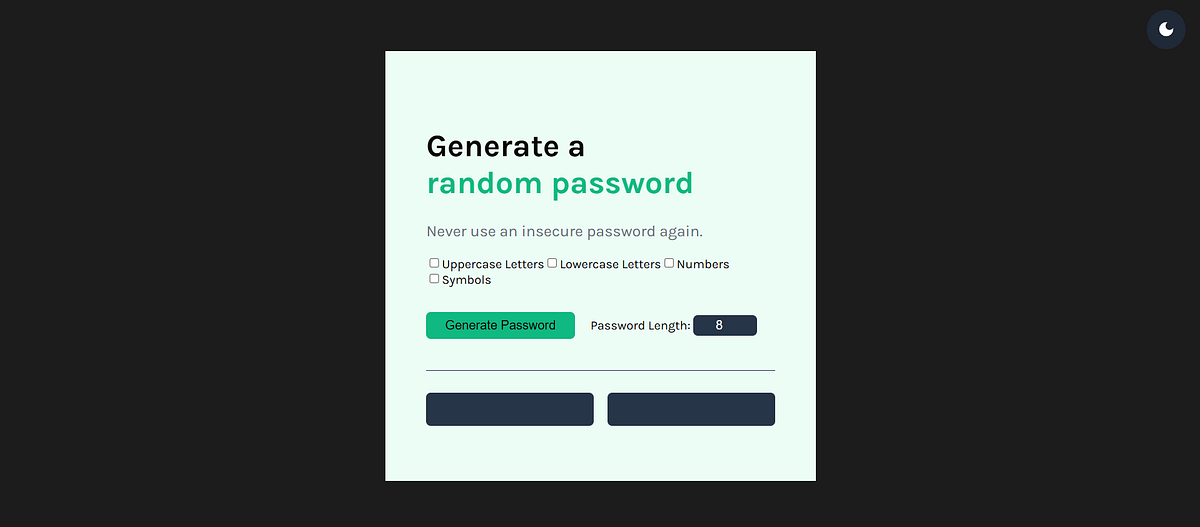 I built a Password Generator using HTML CSS & JavaScript | by H ...