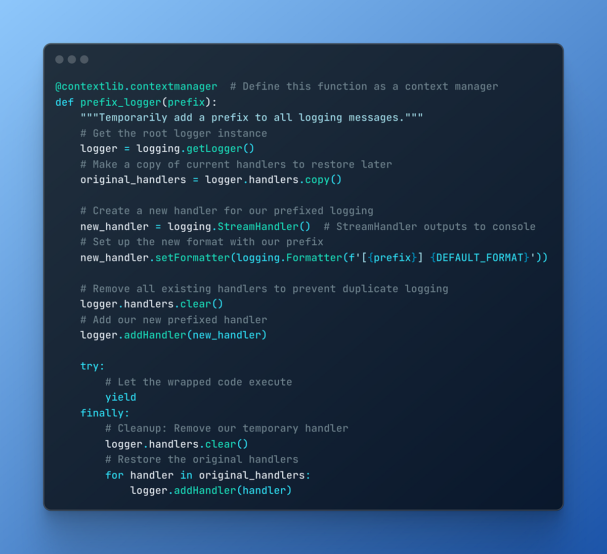 Python Logging Prefix: The Power of Decorator + Context Manager | by ...