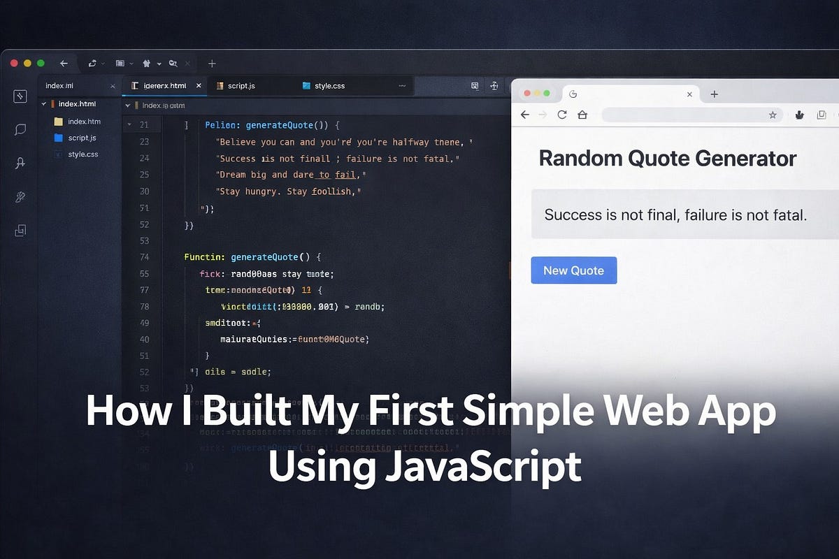 How I Built My First Simple Web App Using JavaScript (Beginner Guide ...