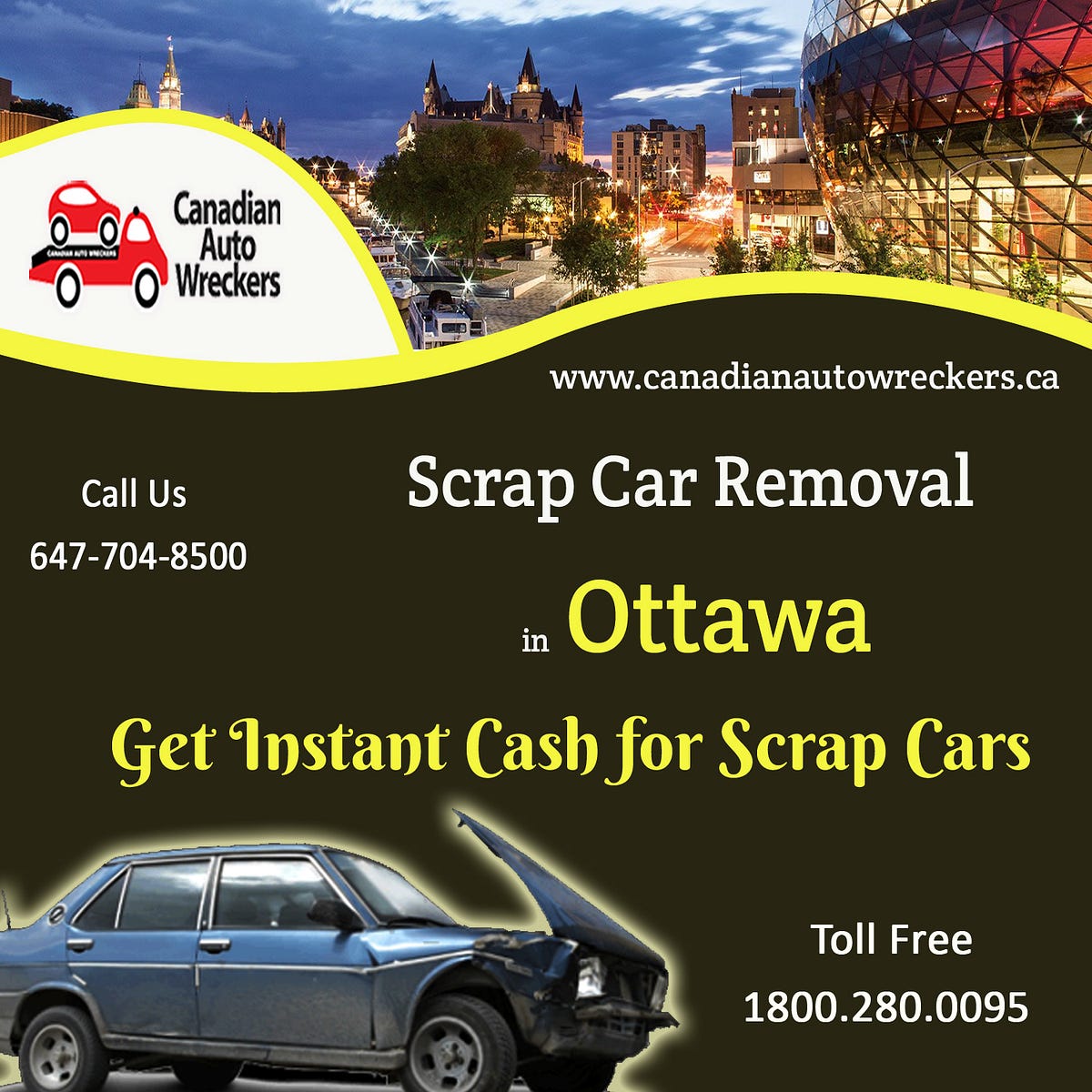 Auto Wreckers, Scrap Car Removal & Recycle In Ottawa Canadian Auto