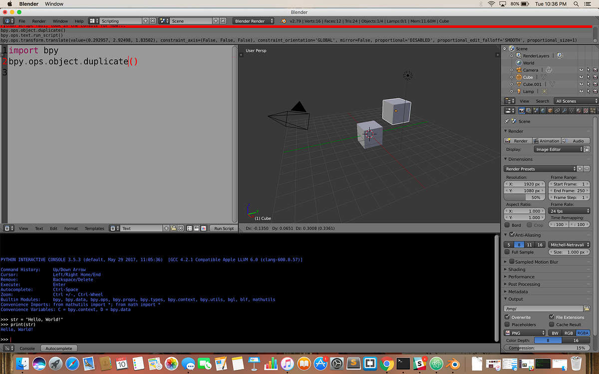Python Scripting in Blender. If you’ve never heard of it, Blender is ...
