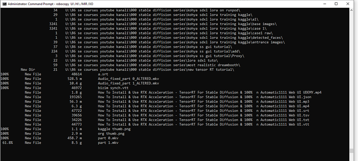 How to Mirror A Disk into Another Disk by using RoboCopy command of