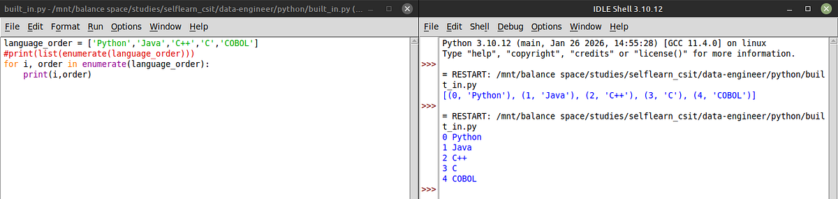 Python’s Enumerate Function - Hariharan G - Medium
