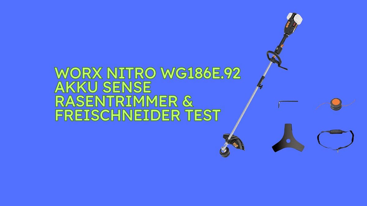 WORX NITRO WG186E.92 Akku Sense Rasentrimmer & Freischneider Test Medium