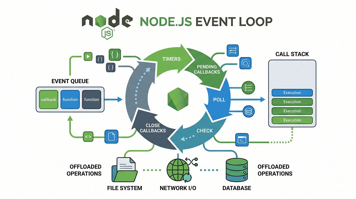 How Node.js Works Under the Hood (Event Loop Explained Simply) | by ...