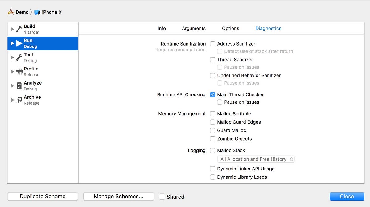 Xcode 9 的 Main Thread Checker. 開發 iOS App 時，有些事情，我們一定得在 main thread