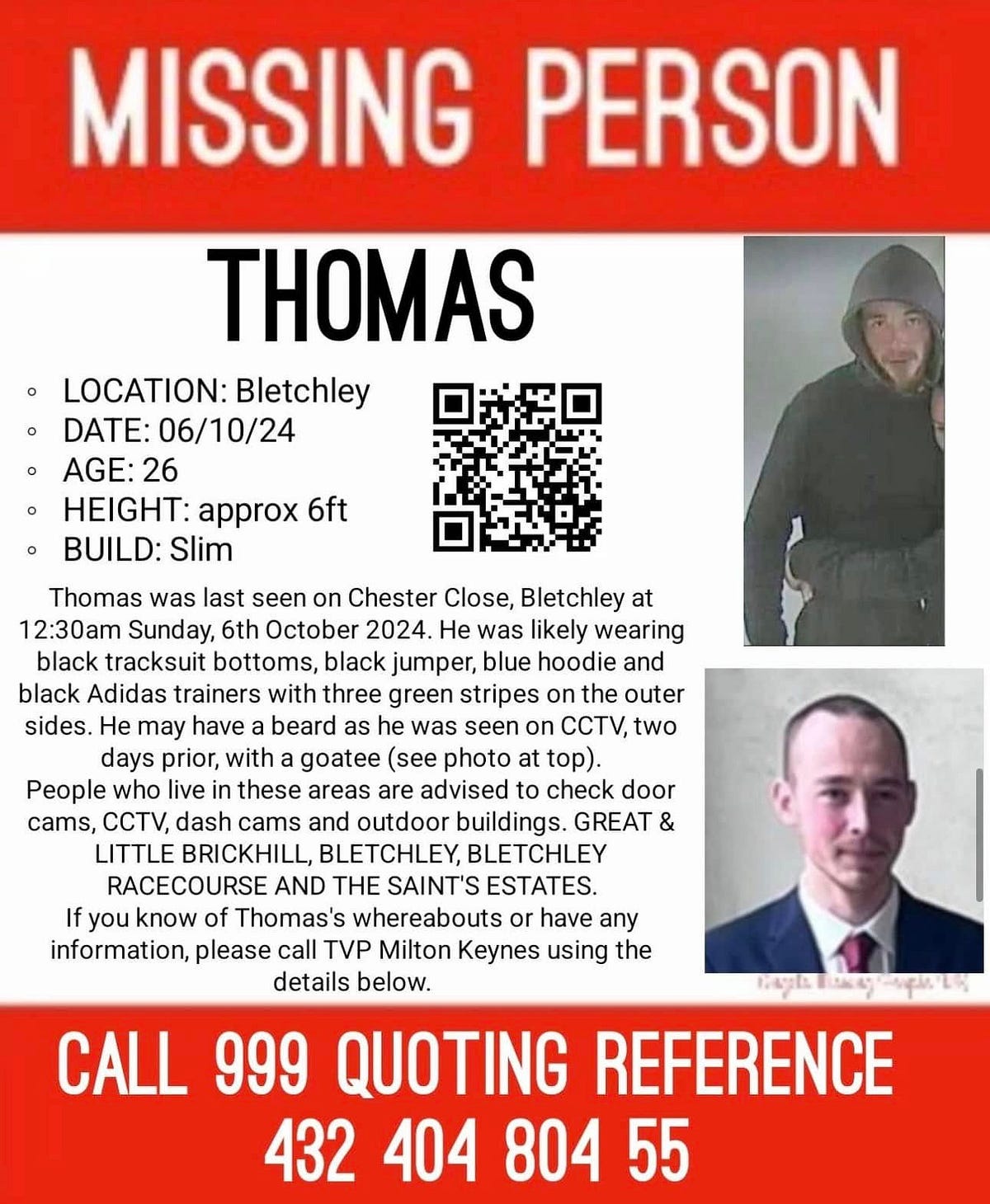 In Memory of Thomas Roche. Missing Person — Active Case | by Cold Case ...