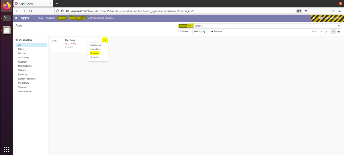odoo 14 custom addons. my_library custom addon on odoo 14 by Amin