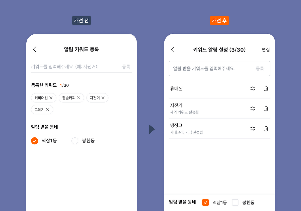 (당근!) 반가운 중고거래 키워드 알림 만들기