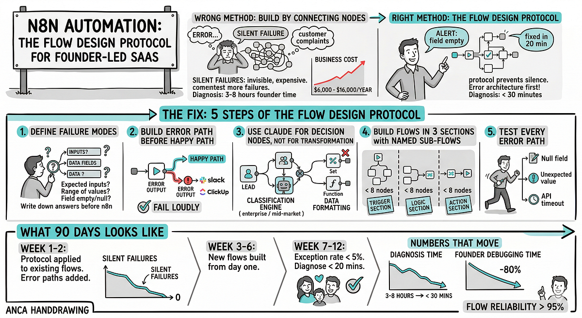 n8n Automation: The Flow Design Protocol for Founder-Led SaaS | by Anca ...