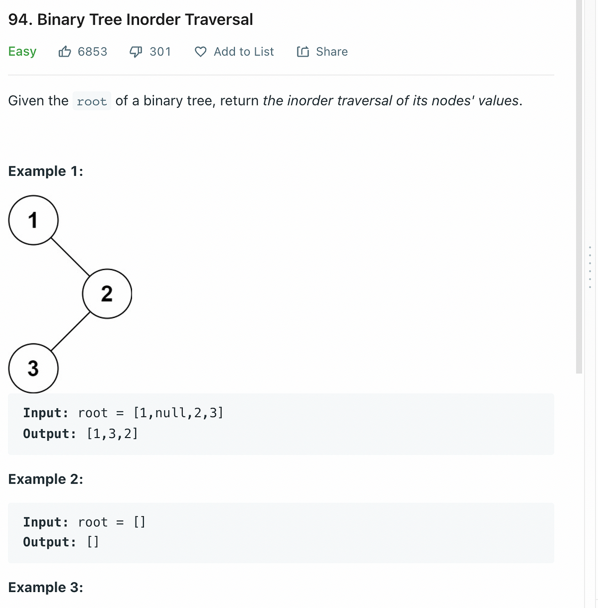 leetcode 94. Binary Tree Inorder Traversal - smddddddddddd - Medium