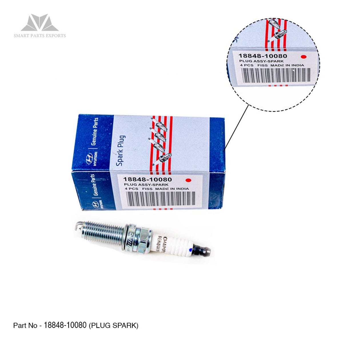 HYUNDAI HYUNDAI GENUINE SPARK PLUG 1884810080 smart parts exports